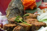 Spicy northern thai fish sausage