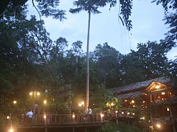 Sunset at the restaurant