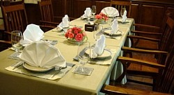 Table ready for an event.