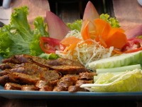 Traditional spicy Northern Thai sausage